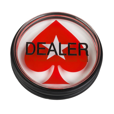 Кнопка Dealer &quot;PokerStars&quot; Диаметр 7,5 см
Толщина 4 см.
Вес 0,1 кг.