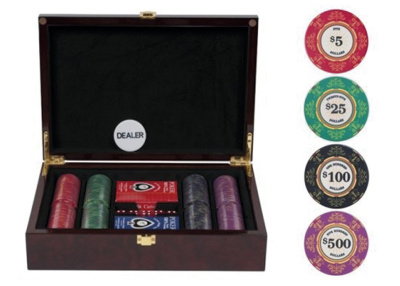 Набор для покера Lux 200 фишек, керамика Номиналы 1, 5, 25, 100
Сумма номиналов = 6550