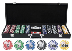 Набор для покера Leather Brown на 500 фишек